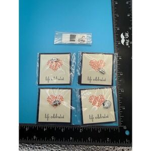 Keep Collective Silver Charm Lot Palm Tree Cupcake Pave Cross Birthstone March